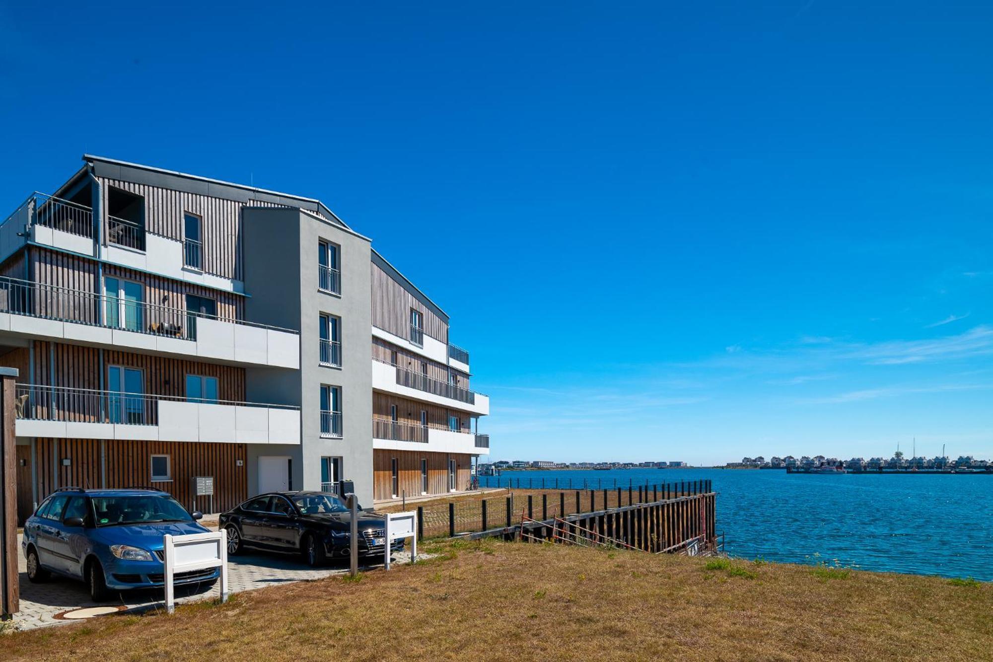 Zweite Heimat- Eg, Infrarotsauna, Grosse Dusche, Terrasse, Blick Auf Das Hafenbecken Olpenitz Exterior photo